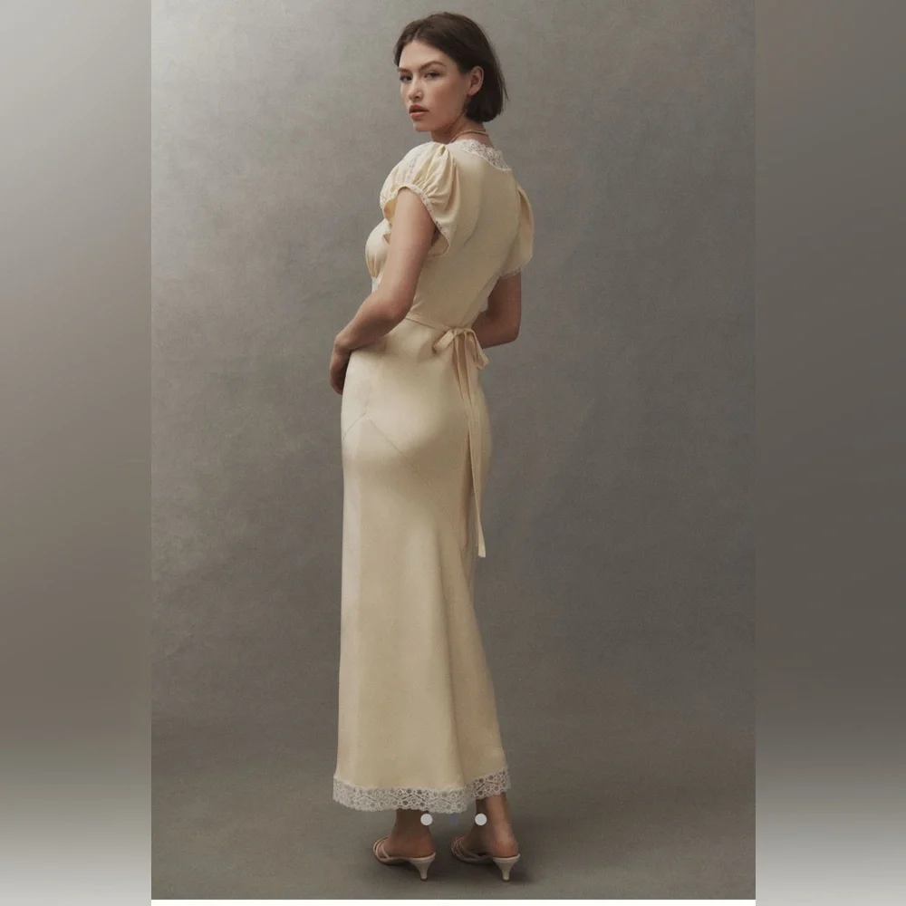 Reformation Clarisse Silk Midi Dress - Picture 2 of 4